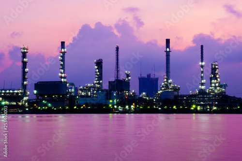 Morning oil refinery