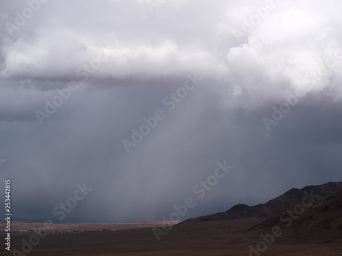 Rain storm clouds over the Las Vegas Valley
