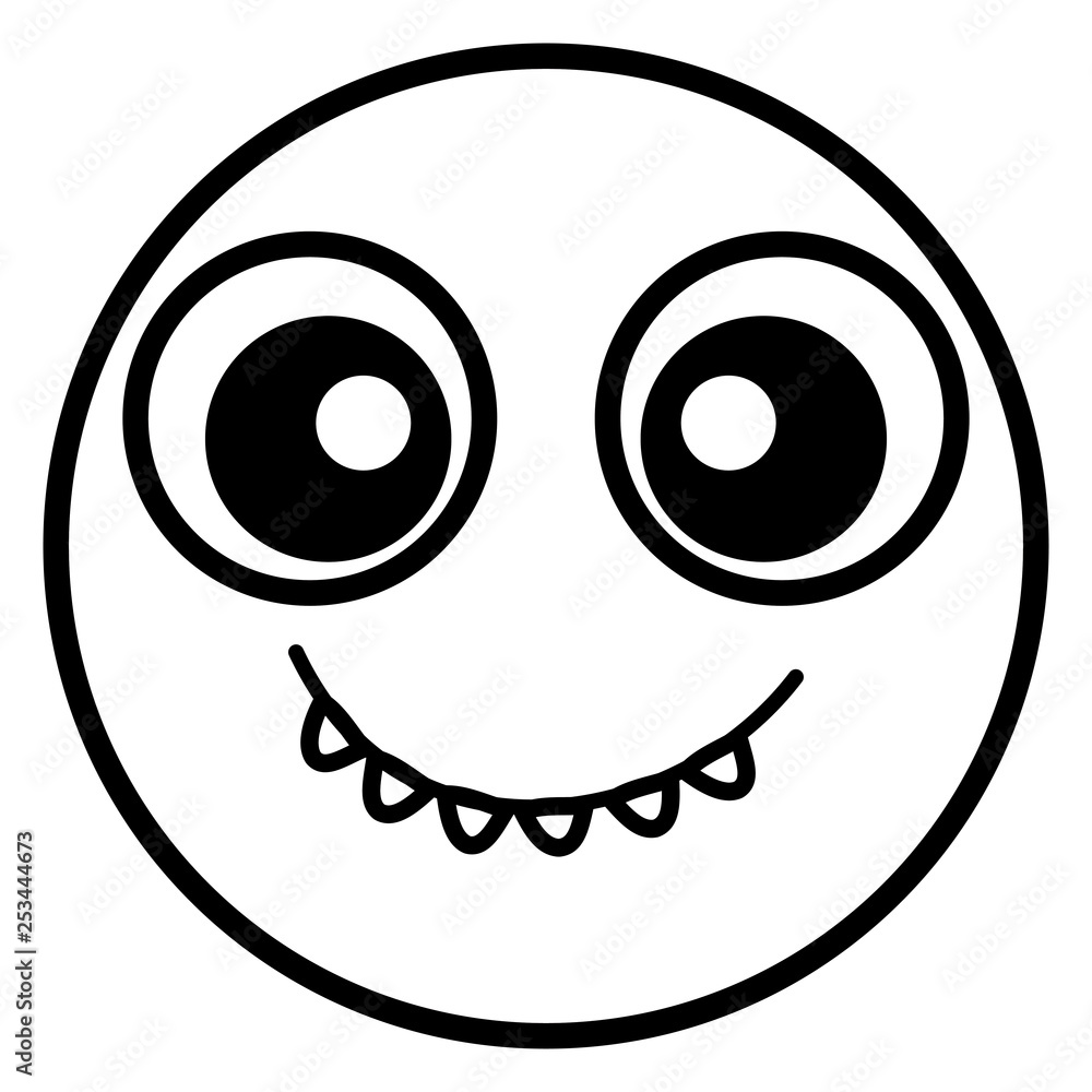 emoticon face with crazy teeth emoticon face with crazy teeth