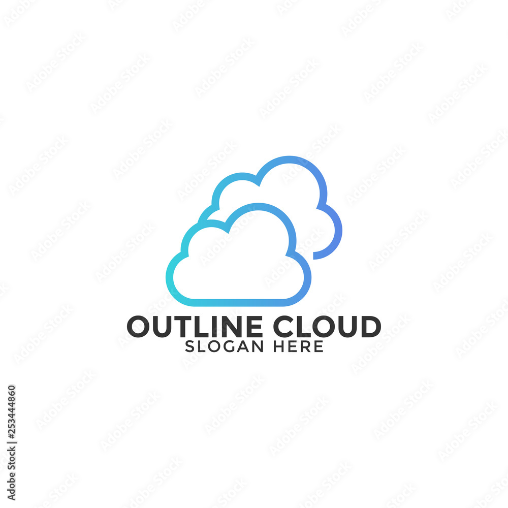 Cloud logo design template vector isolated Cloud logo design template vector isolated