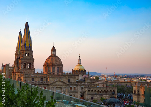 Landmark Guadalajara Central Cathedral (Cathedral of the Assumption of Our Lady) in historic city center