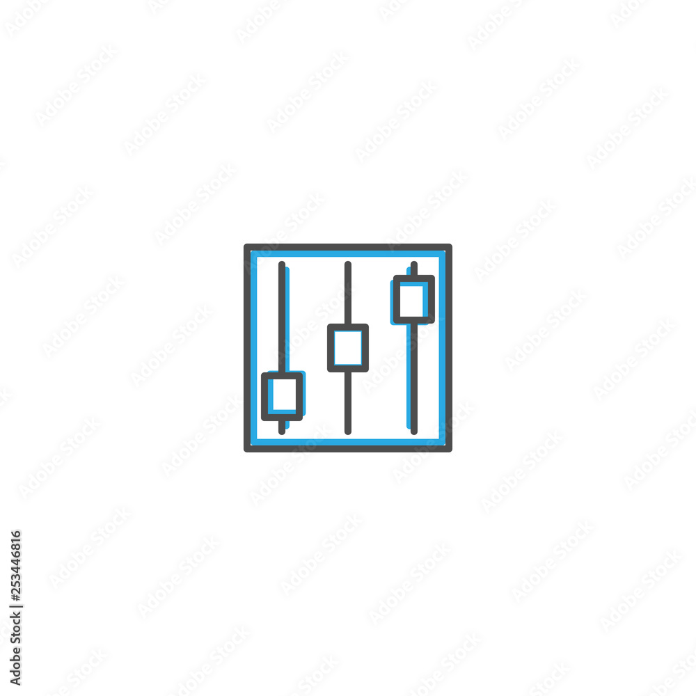 Controls icon design. Essential icon vector illustration Controls icon design. Essential icon vector illustration