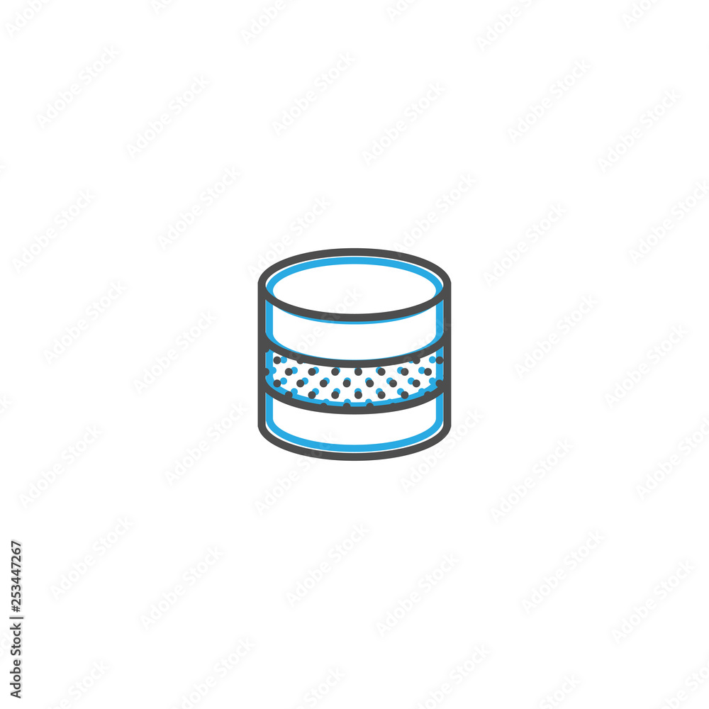 Database icon design. Essential icon vector illustration Database icon design. Essential icon vector illustration