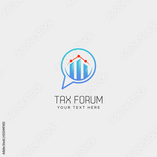 message, chat, forum accounting financial logo template