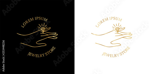  female hand  jewelry logo