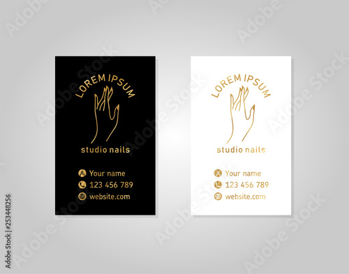 Nail studio business card
