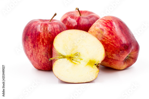 Red Apples isolated on white background.