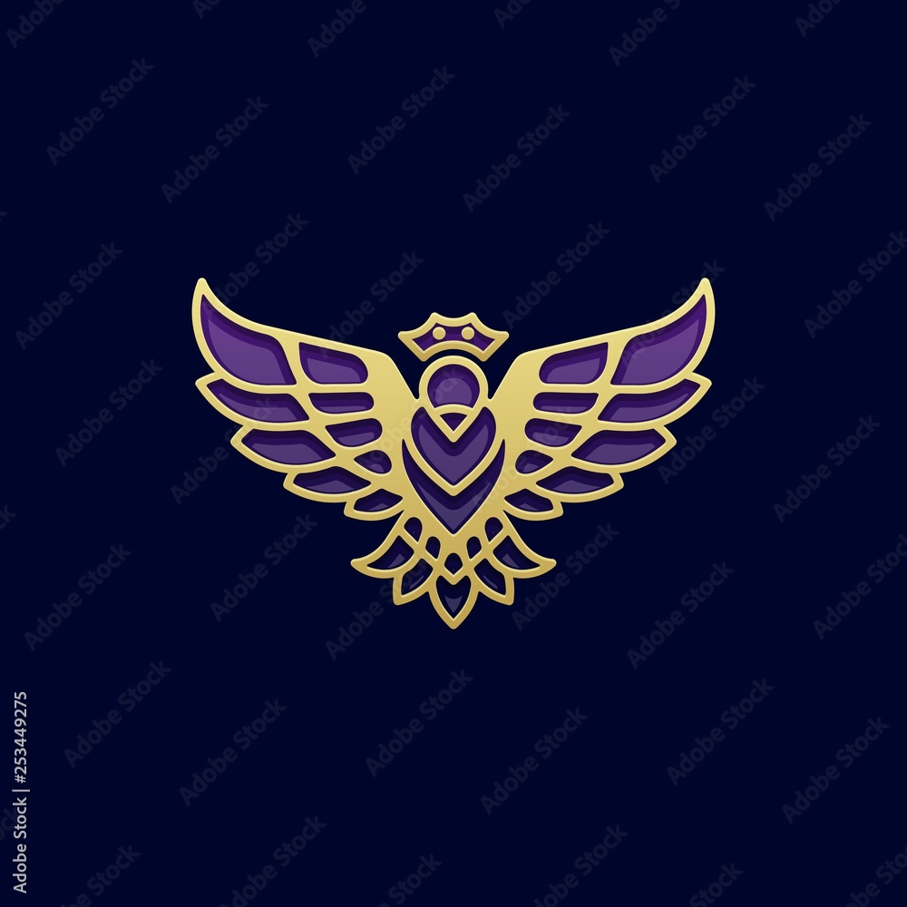 Abstract Queen Bird Concept illustration vector Design template Abstract Queen Bird Concept illustration vector Design template
