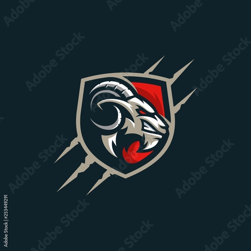Abstract Goat RAM Concept illustration vector Design template