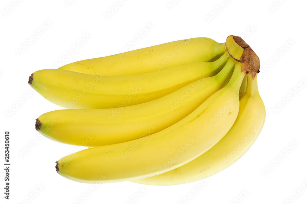 fresh yellow banana isolated on white background fresh yellow banana isolated on white background
