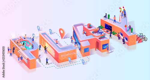Gamer Play Online Social Game Typography Banner
