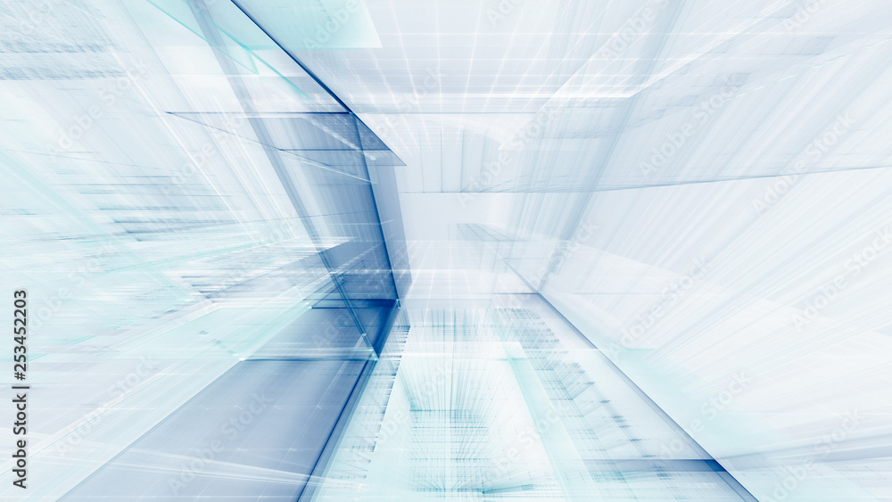 Abstract blue on white background element. Fractal graphics 3d illustration. Science or technology concept. Abstract blue on white background element. Fractal graphics 3d illustration. Science or technology concept.