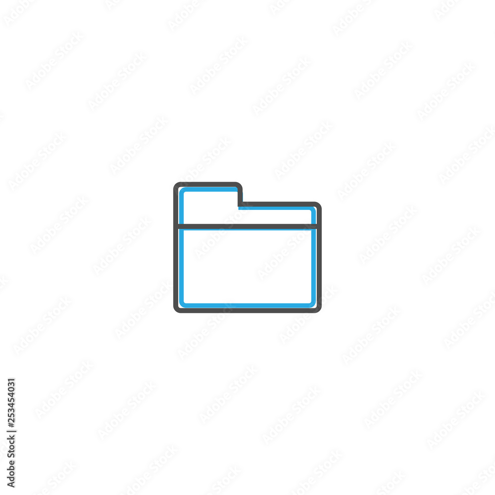 Folder icon design. Essential icon vector illustration Folder icon design. Essential icon vector illustration
