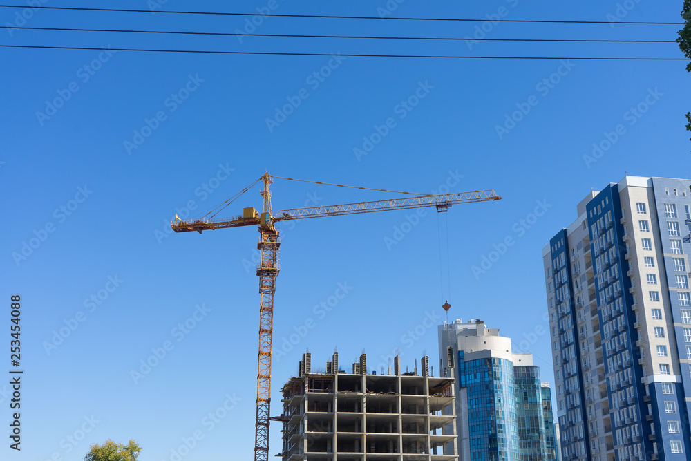 Antenna tower with blue sky and cloud background. Antenna tower with blue sky and cloud background.