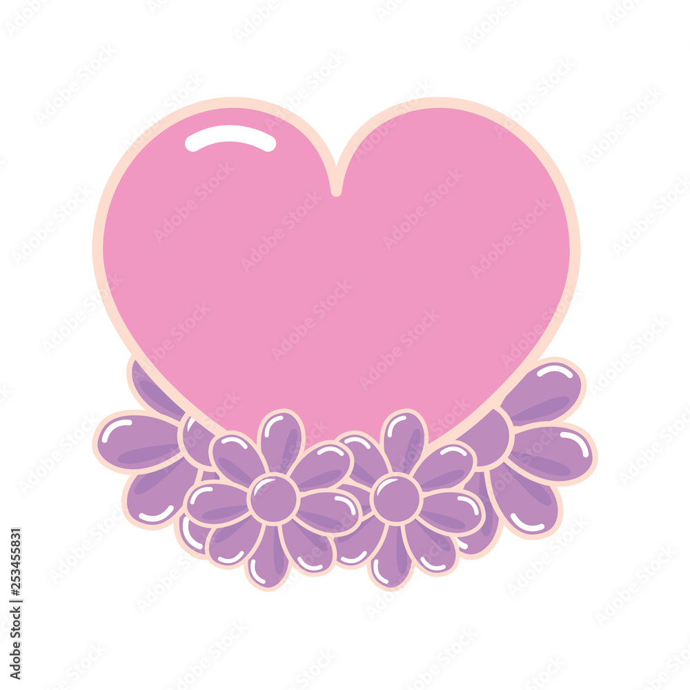heart love flowers arrangement