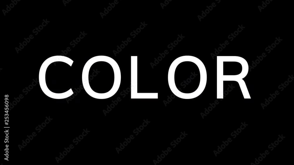 From the Glitch effect arises text COLOR. Then the TV turns off. Alpha channel Premultiplied - Matted with color black From the Glitch effect arises text COLOR. Then the TV turns off. Alpha channel Premultiplied - Matted with color black