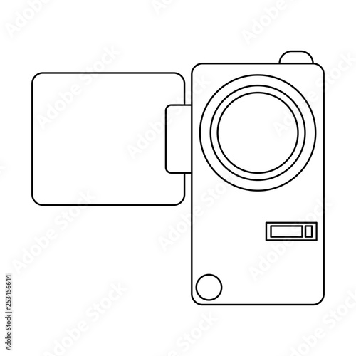 camcorder videocamera technology in black and white