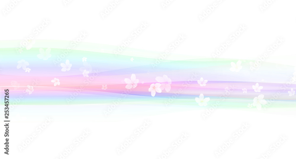 桜とパステルカラーのウェーブ 抽象的な背景 Stock Illustration Adobe Stock 桜とパステルカラーのウェーブ 抽象的な背景 Stock Illustration Adobe Stock