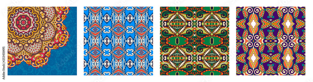 seamless geometry vintage pattern, ethnic style ornamental background