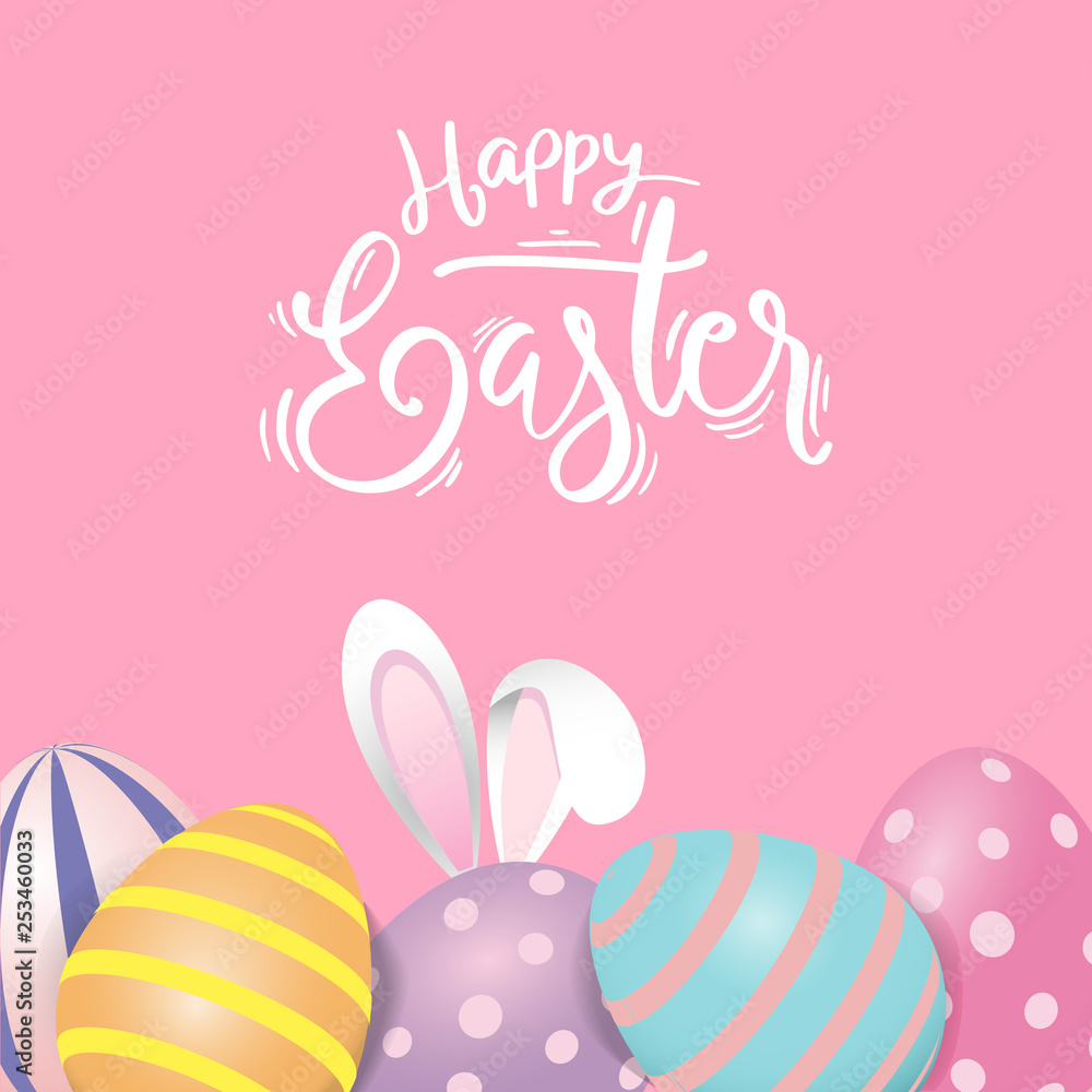 Happy easter eggs sweet and kid design background. Vector illustration. Design layout for invitation, card, menu, flyer, banner, poster, voucher, sale promotion. Happy easter eggs sweet and kid design background. Vector illustration. Design layout for invitation, card, menu, flyer, banner, poster, voucher, sale promotion.