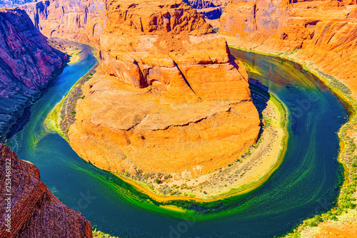 Horseshoe Bend is a horseshoe-shaped incised meander of the Colorado River. photo