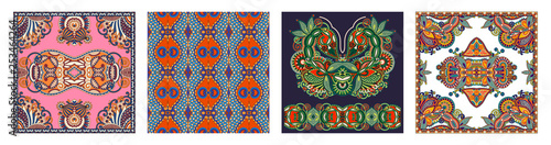 Traditional ornamental floral paisley bandanna