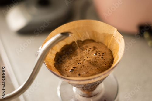 pour-over coffee at home