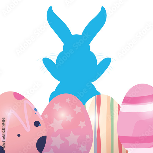 bunny silhouette easter