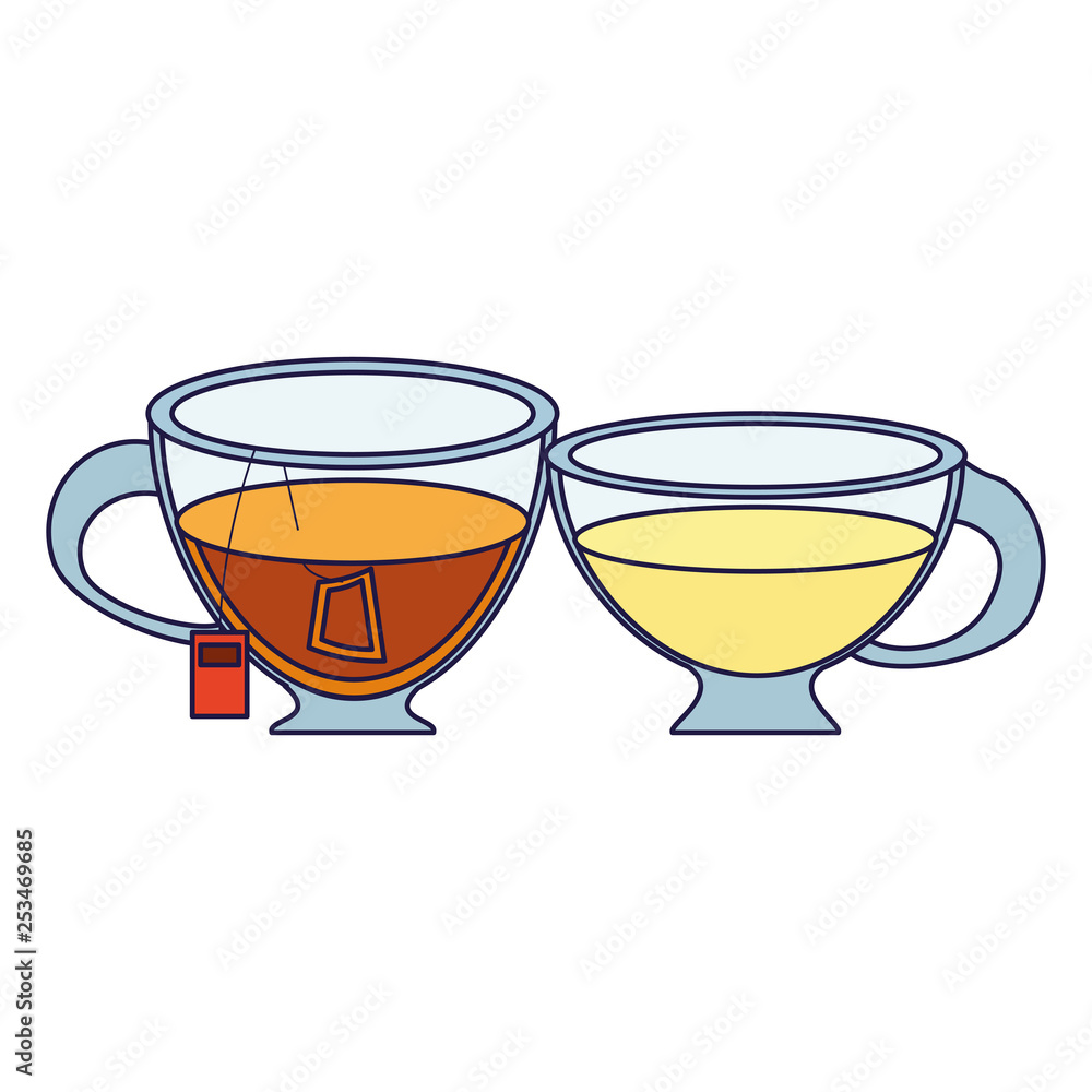 Hot tea drink cups