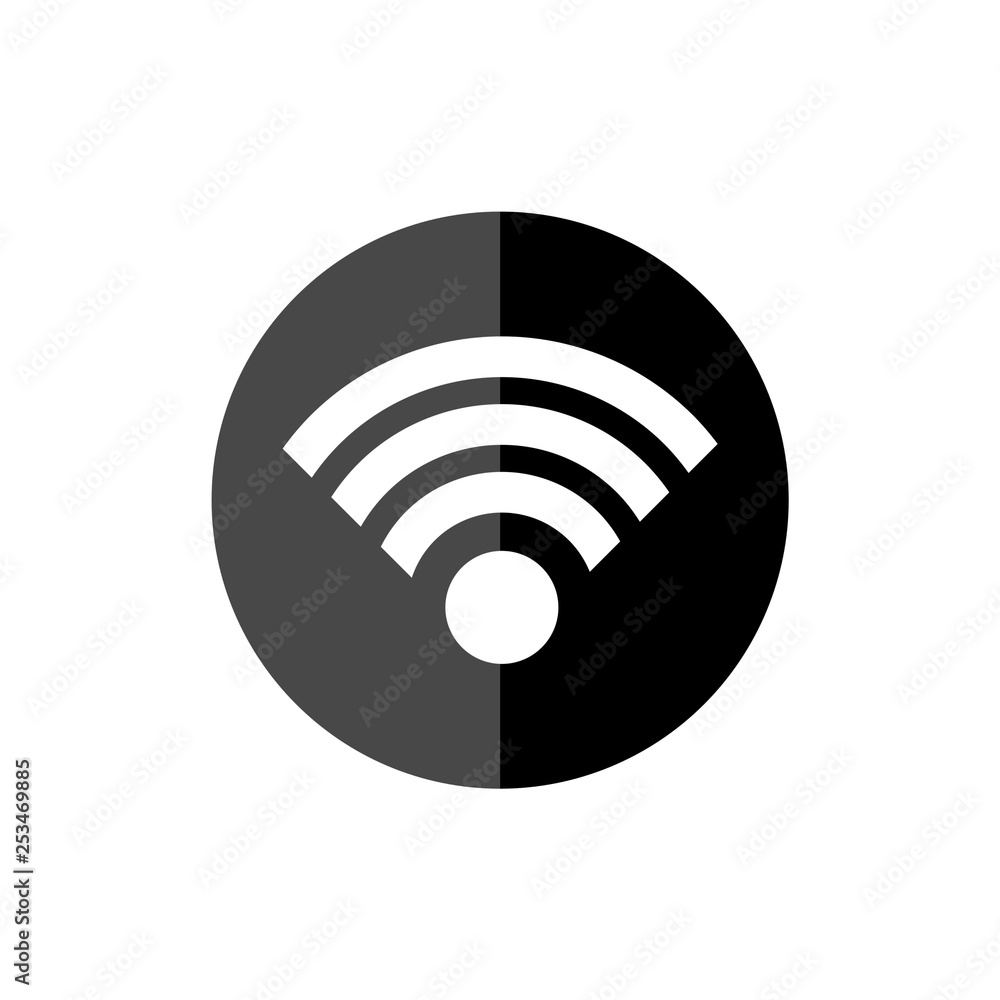 Wifi Wireless Network Symbol, wifi black circle sign Wifi Wireless Network Symbol, wifi black circle sign