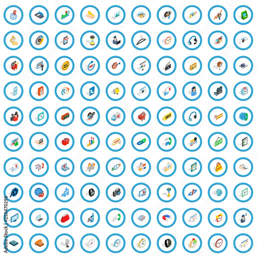 100 device icons set in isometric 3d style for any design vector illustration 100 device icons set in isometric 3d style for any design vector illustration
