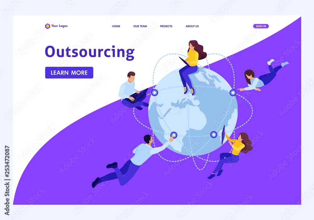 Isometric Hiring Remote Workers for the Project Isometric Hiring Remote Workers for the Project
