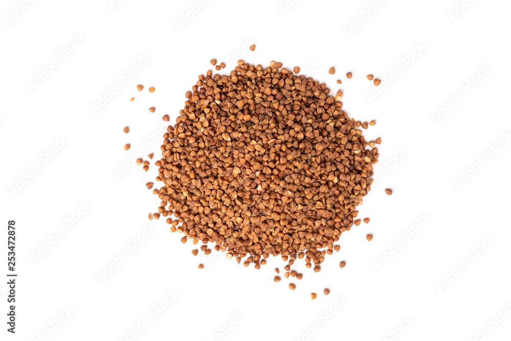 Buckwheat isolated on white background. Buckwheat isolated on white background.