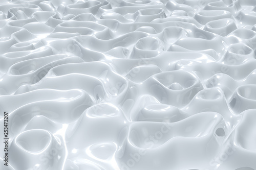 Fototapeta Naklejka Na Ścianę i Meble -  Abstract wavy liquid texture patterns 3D rendering