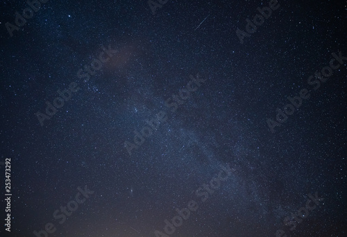 Beautiful night starry sky with Milky way galaxy.