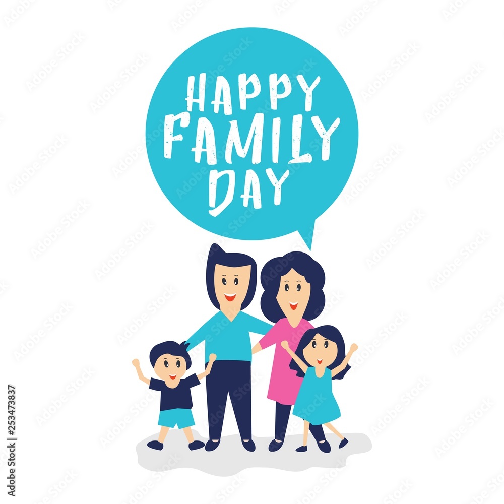 Happy Family Day Vector Template Design Illustration Happy Family Day Vector Template Design Illustration