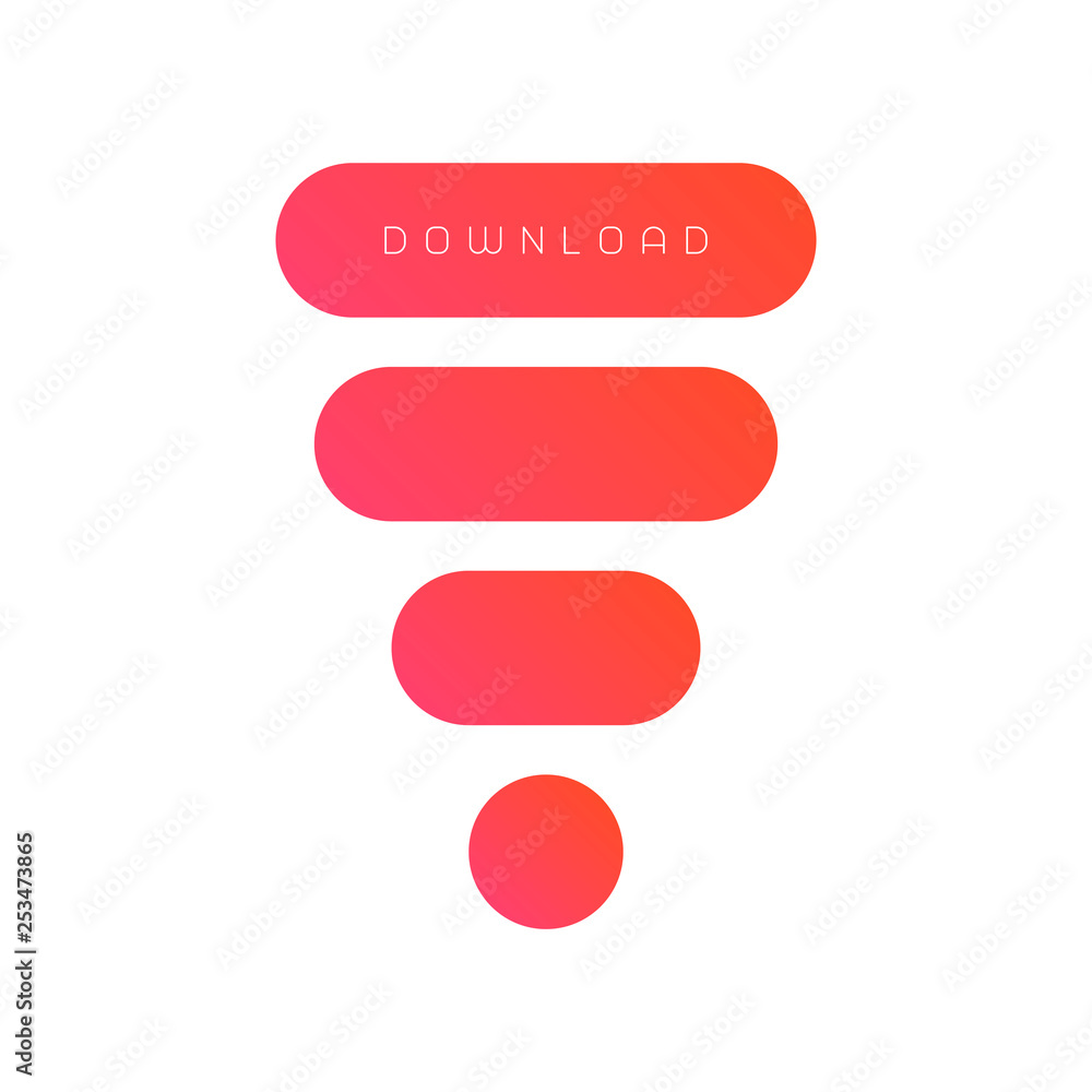 Set of rounded buttons. Vector illustration Set of rounded buttons. Vector illustration