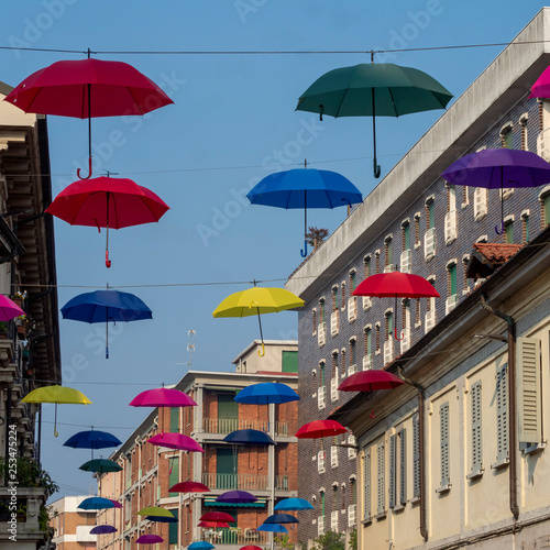 Villasanta, Italy: colorful umbrellas