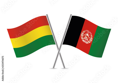 Free Download Bolivia and Afganistan flags. Vector illustration. - GFXLoad