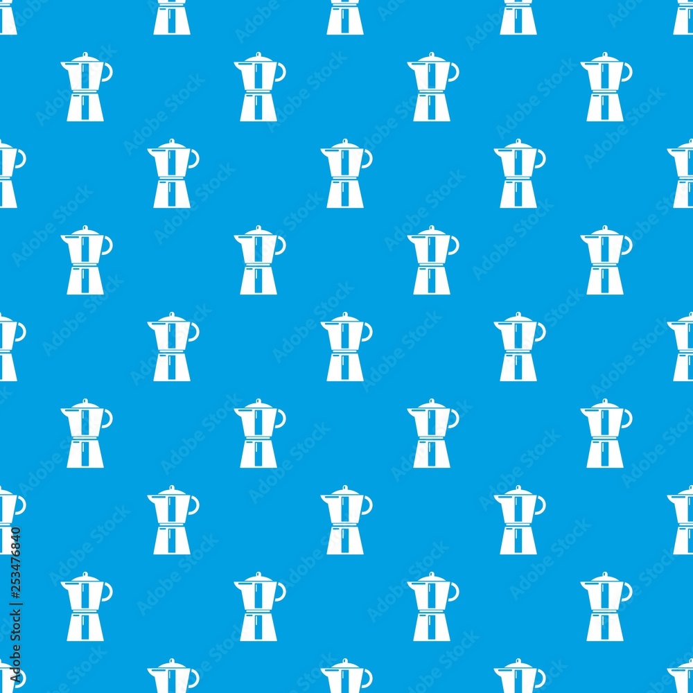 Kettle element pattern vector seamless blue repeat for any use Kettle element pattern vector seamless blue repeat for any use