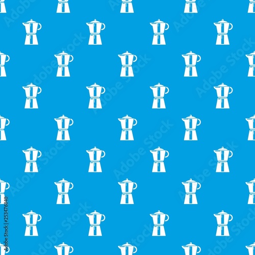 Kettle element pattern vector seamless blue repeat for any use