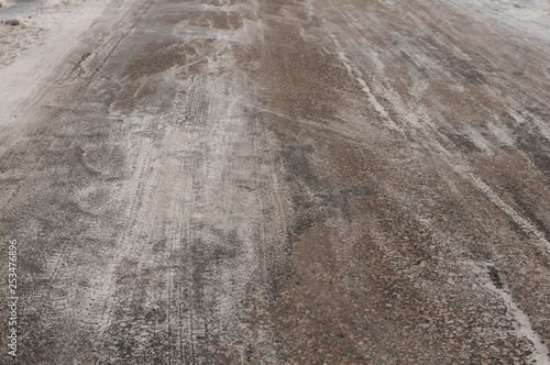 frozen road