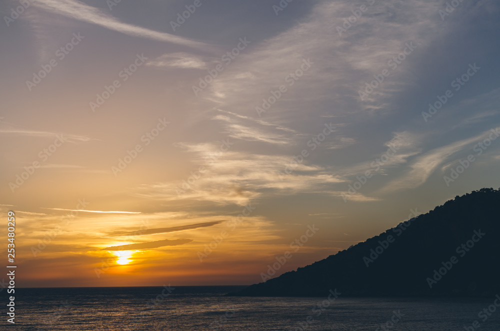 Mediterranean sunset. Oludeniz, Turkey