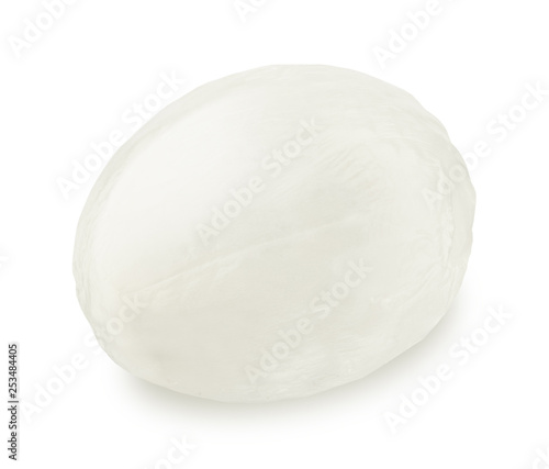 shelled lychee isolated on a white background.