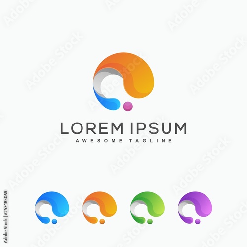 Abstract Flow illustration vector Design template