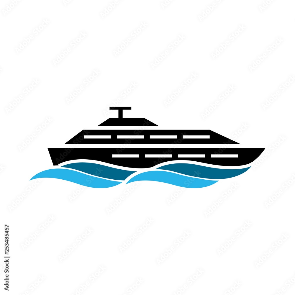 Yacht icon design template vector isolated Yacht icon design template vector isolated