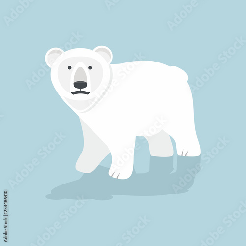 Cute Polar bear vector