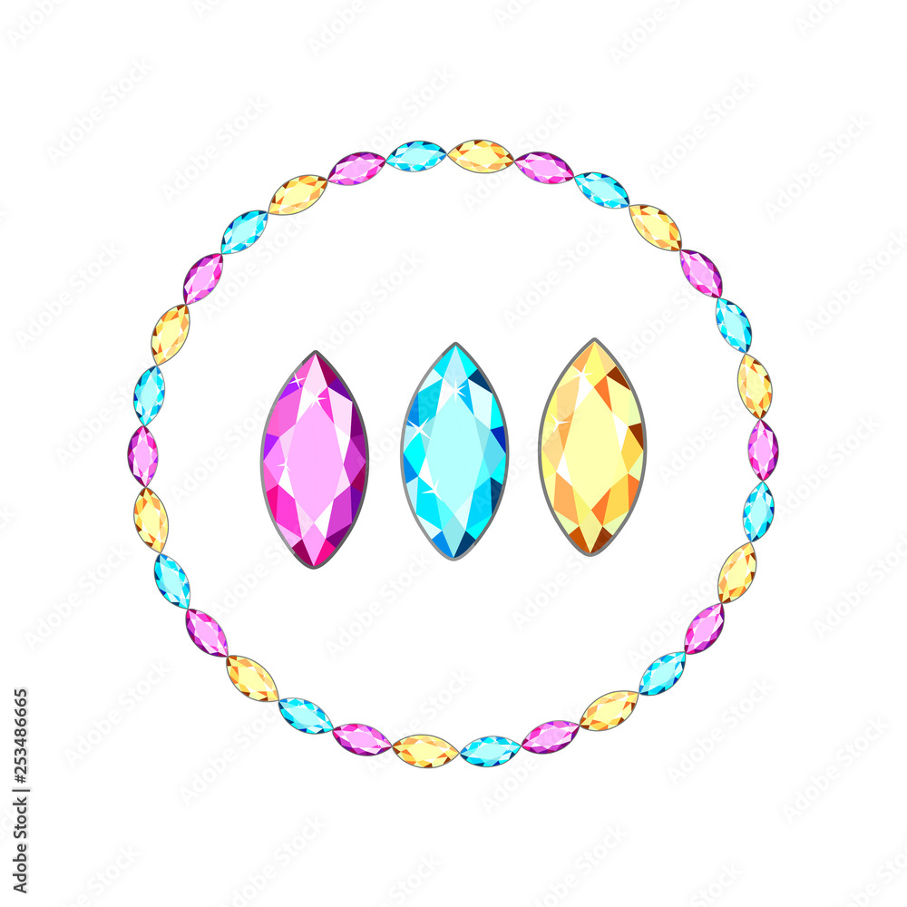 Wreath of multicolored diamonds Wreath of multicolored diamonds