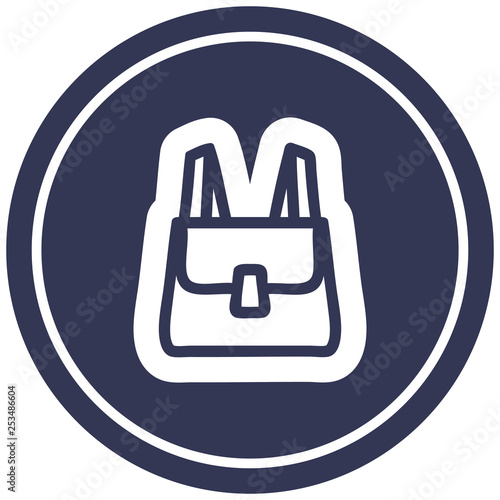 school satchel circular icon