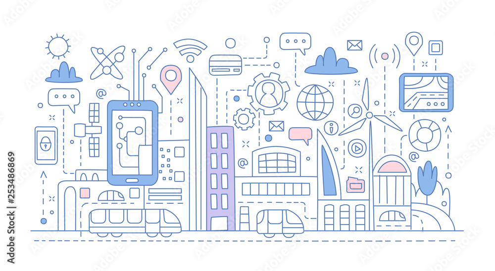 Smart City. Vector Illustration